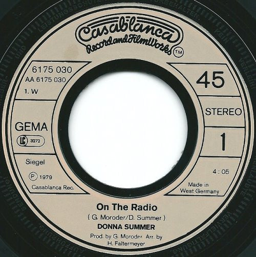 Donna Summer : On The Radio (7", Single)