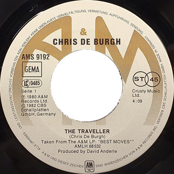 Chris De Burgh : The Traveller (7", Single)