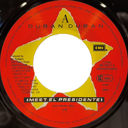 Duran Duran : Meet El Presidente (7", Single)