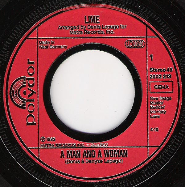 Lime (2) : A Man And A Woman (7", Single)