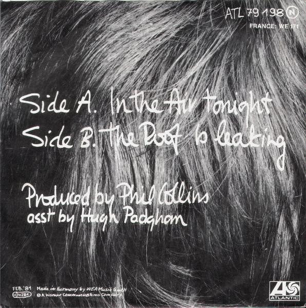 Phil Collins : In The Air Tonight (7", Single)