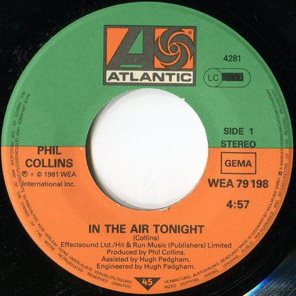 Phil Collins : In The Air Tonight (7", Single)