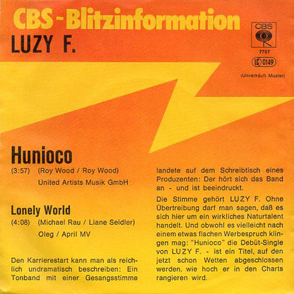 Luzy F. : Hunioco (7", Single, Promo)