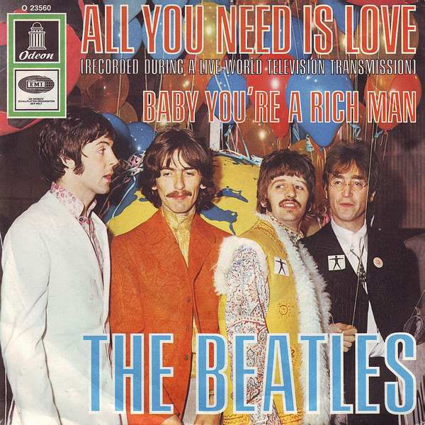 The Beatles : All You Need Is Love (7", Single, Med)