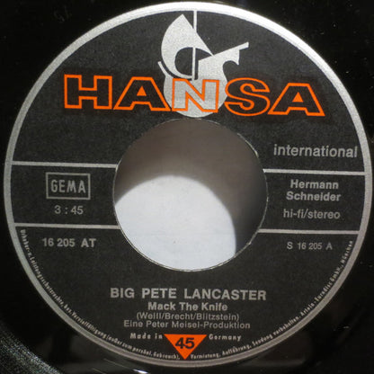 Big Pete Lancaster : Mack The Knife / Happy Gipsy (7", Single)