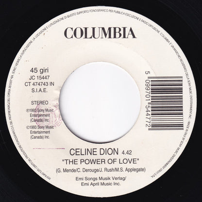 Celine Dion* / Jamiroquai : The Power Of Love / Too Young To Die (7", Jukebox)