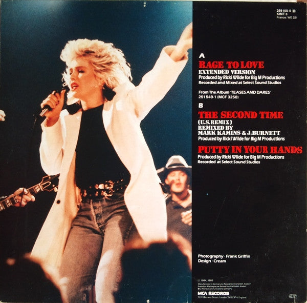 Kim Wilde : Rage To Love (12", Single)