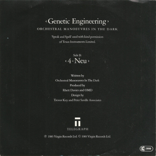 Orchestral Manoeuvres In The Dark : Genetic Engineering (7", Single)