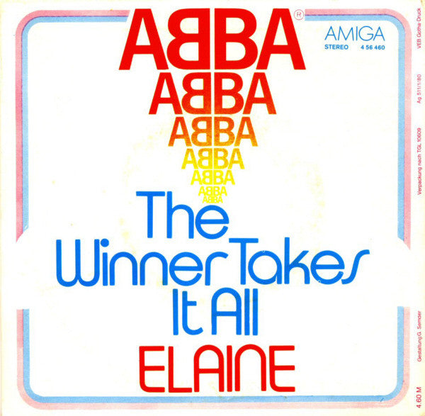 ABBA : The Winner Takes It All / Elaine (7", Single)