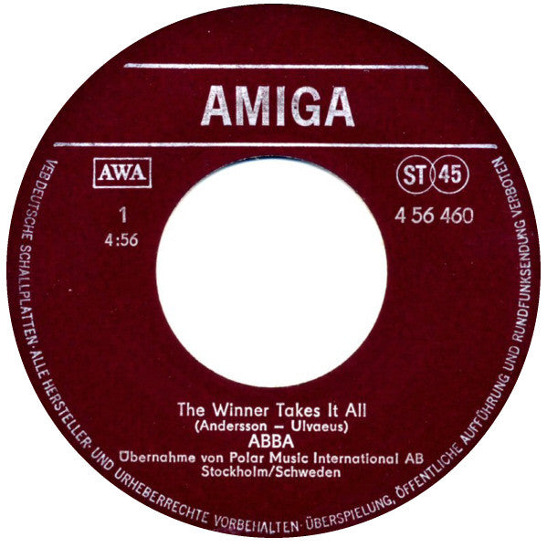 ABBA : The Winner Takes It All / Elaine (7", Single)