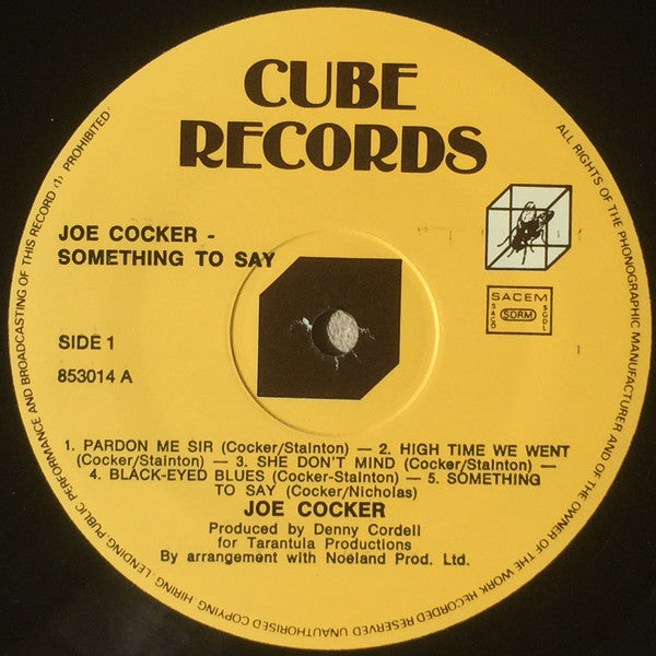 Joe Cocker : Something To Say (LP, Album)