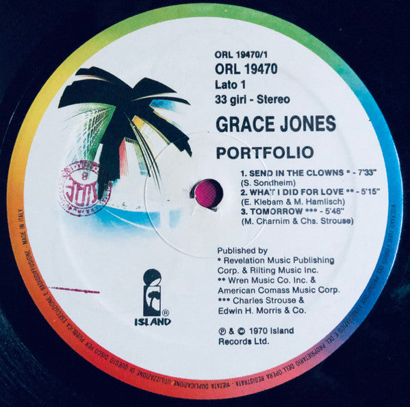 Grace Jones : Portfolio (LP, Album, P/Mixed, RE)