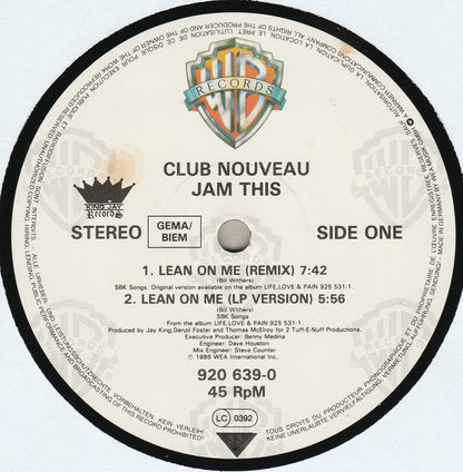 Club Nouveau : Lean On Me (12")