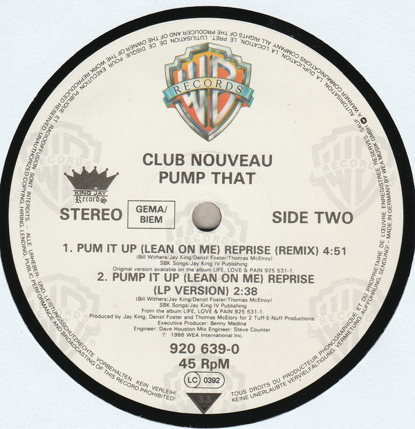 Club Nouveau : Lean On Me (12")