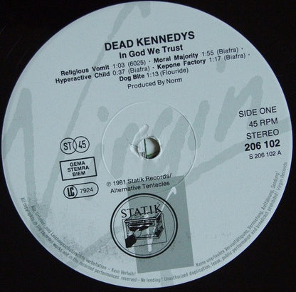 Dead Kennedys : In God We Trust, Inc. (12", EP, RE)