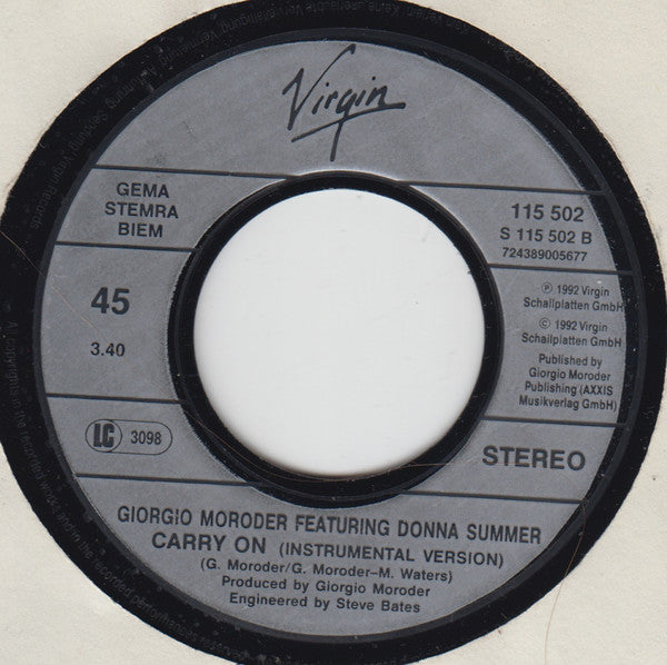 Giorgio Moroder Featuring Donna Summer : Carry On (7", Single)