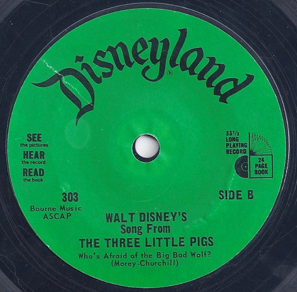 Robie Lester : Walt Disney's Story Of The Three Little Pigs (7", Red)