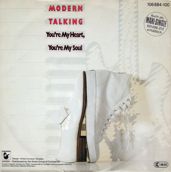 Modern Talking : You're My Heart, You're My Soul (7", Single)