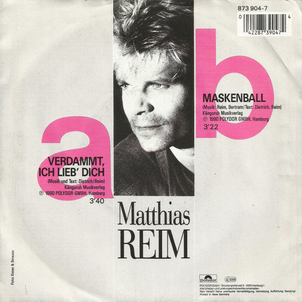 Matthias Reim : Verdammt, Ich Lieb' Dich (7", Single, Sil)