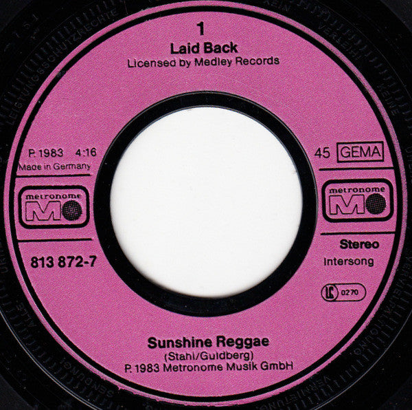 Laid Back : Sunshine Reggae (7", Single)