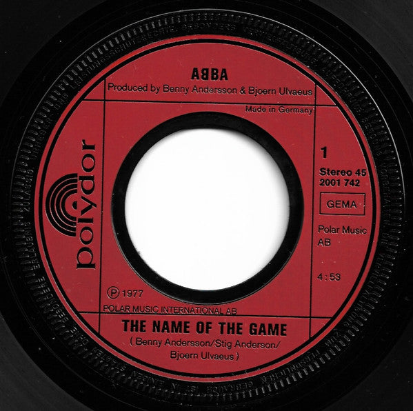 ABBA : The Name Of The Game / I Wonder (Departure) (7", Single)