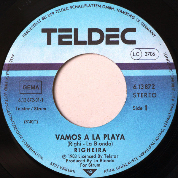 Righeira : Vamos A La Playa (7", Single)