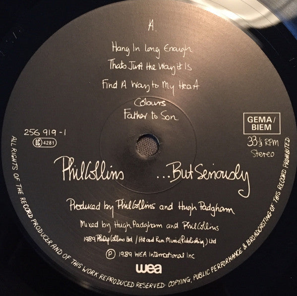 Phil Collins : ...But Seriously (LP, Album)