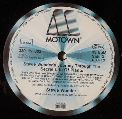 Stevie Wonder : Journey Through The Secret Life Of Plants (2xLP, Album, RE)