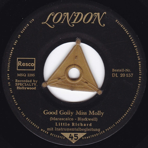 Little Richard : Good Golly Miss Molly / Hey-Hey-Hey-Hey (7", Single, Tri)