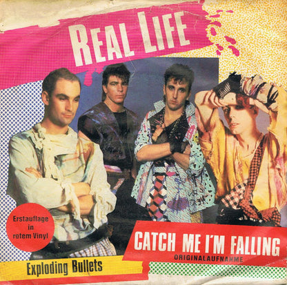 Real Life : Catch Me I'm Falling (7", Single, Red)