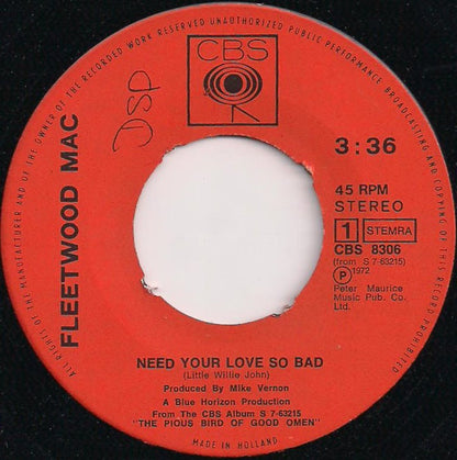 Fleetwood Mac : Need Your Love So Bad / Albatross (7", Single, RE)