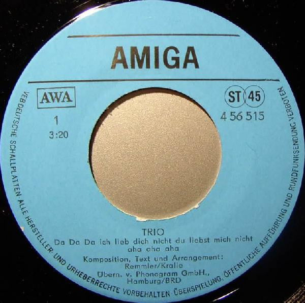 Trio : Da Da Da Ich Lieb Dich Nicht Du Liebst Mich Nicht Aha Aha Aha / Sabine Sabine Sabine (7", Single)