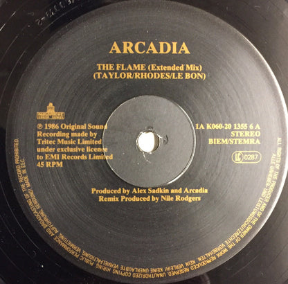 Arcadia (3) : The Flame (Extended Remix) (12", Single)