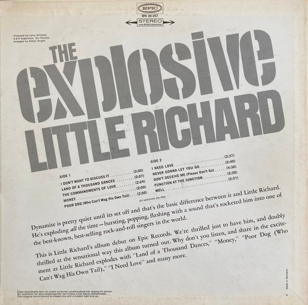 Little Richard : The Explosive Little Richard (LP, Album)