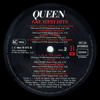 Queen : Greatest Hits (LP, Comp, RE)