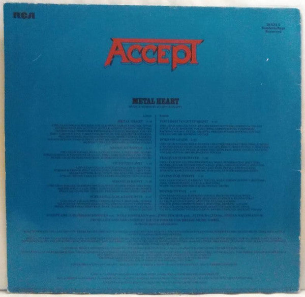 Accept : Metal Heart (LP, Album, Club, Ltd)