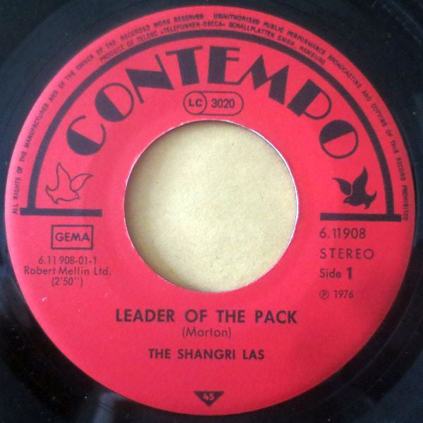 The Shangri-Las : Leader Of The Pack / Remember (Walking In The Sand) (7", Single, RE)