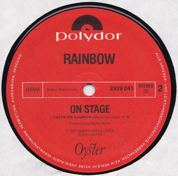 Rainbow : On Stage (2xLP, Album, Gat)