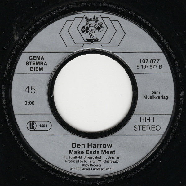 Den Harrow : Bad Boy (7", Single)