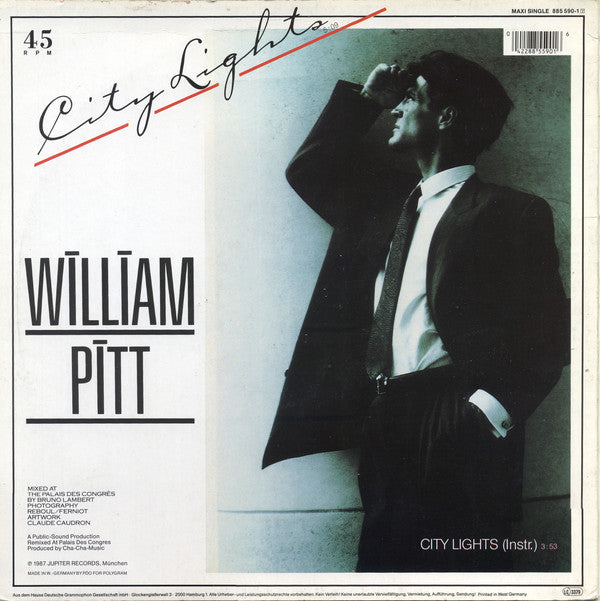 William Pitt : City Lights (12", Maxi)