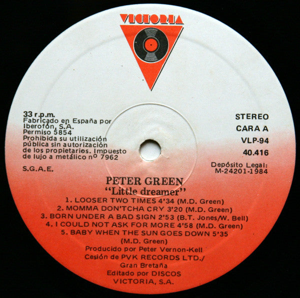 Peter Green (2) : Little Dreamer / Whatcha Gonna Do? (2xLP, Comp)