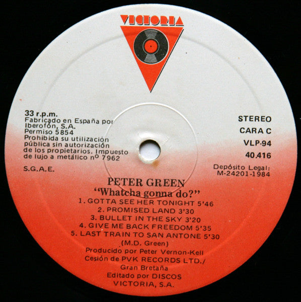 Peter Green (2) : Little Dreamer / Whatcha Gonna Do? (2xLP, Comp)