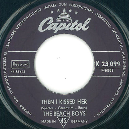 The Beach Boys : Then I Kissed Her / Salt Lake City (7", Single)