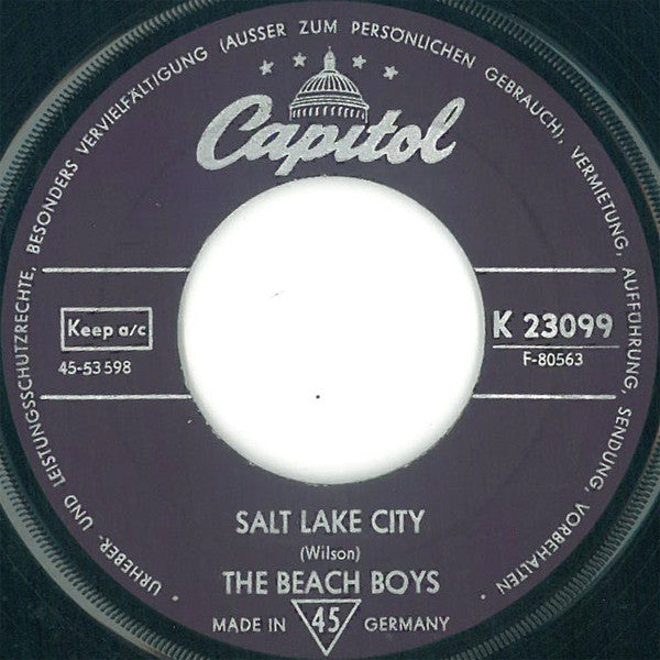 The Beach Boys : Then I Kissed Her / Salt Lake City (7", Single)