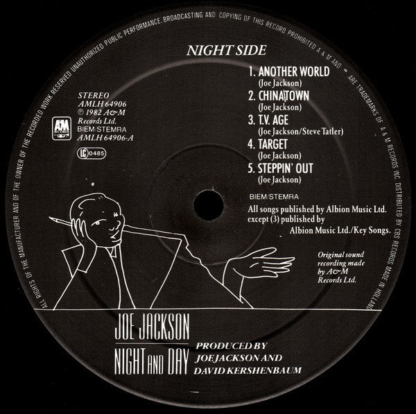 Joe Jackson : Night And Day (LP, Album, Gat)