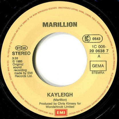 Marillion : Kayleigh (7", Single)