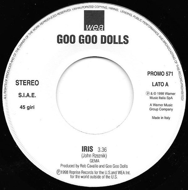 Goo Goo Dolls / Seal : Iris / Human Beings (7", Promo)