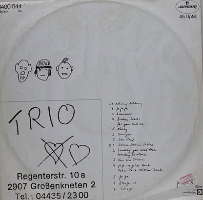 Trio : Da Da Da Ich Lieb Dich Nicht Du Liebst Mich Nicht Aha Aha Aha (12", Maxi)