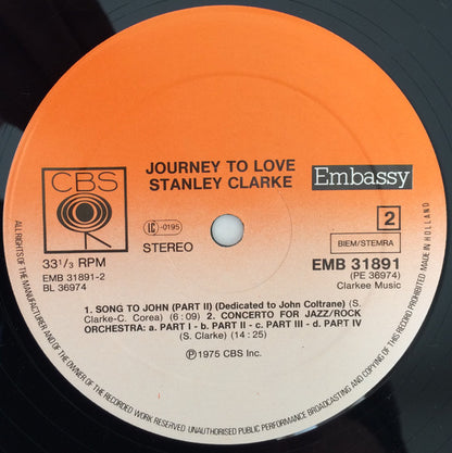 Stanley Clarke : Journey To Love (LP, Album, RE)