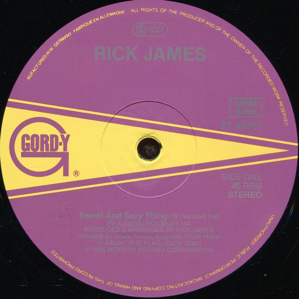 Rick James : Sweet And Sexy Thing (12", Maxi)